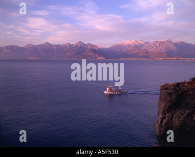 Blick vom Felsen in Antalya Türkei Stockfoto