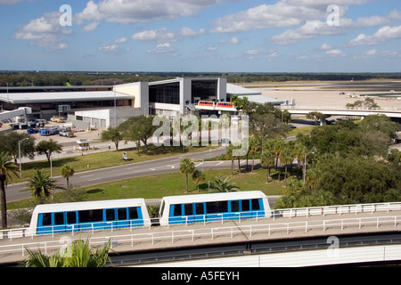 Monorail an der Tampa International Airport Tampa Florida Stockfoto