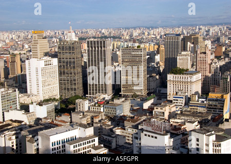 Eine Ansicht von Sao Paulo aus Brasilien Gebäude Edificio Italia Stockfoto