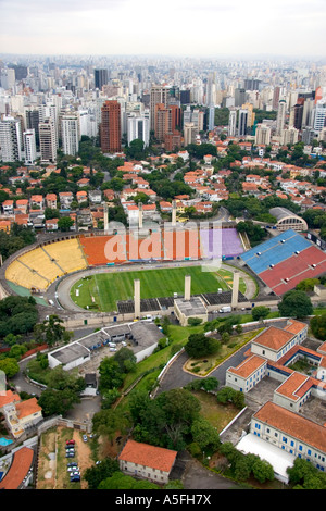 Luftbild von der Est Dio Pacaembu in São Paulo Brasilien Stockfoto