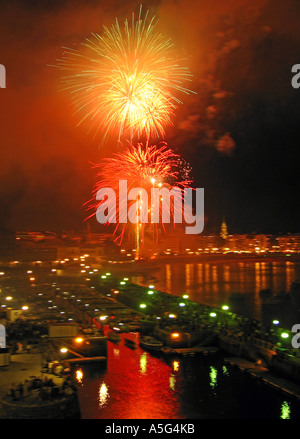 Feuerwerk-Festival in San Sebastian Stockfoto