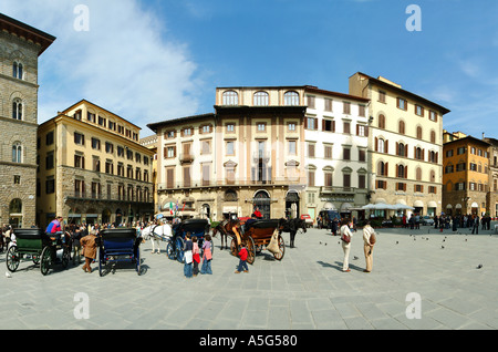 Piazza della Signoria Florence Firenze Italien Europa Stockfoto