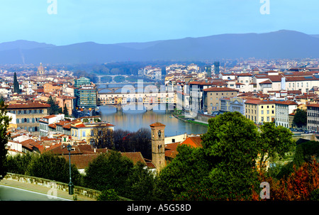 Piazzale Michelangiolo-Florenz-Firenze-Toscana-Italien-Europa Stockfoto