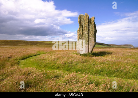 dh single Stone Setter EDAY ORKNEY neolithischen stehend Stein Stockfoto