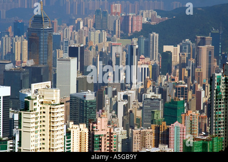 Blick vom Gipfel Hong Kong China Stockfoto