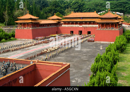 Miniatur verbotene Stadt Splendid China kulturelle Themenpark Shenzhen China Stockfoto