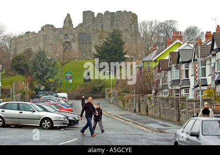 Schloss-Allee in Mumbles Swansea, Südwales, Großbritannien Stockfoto