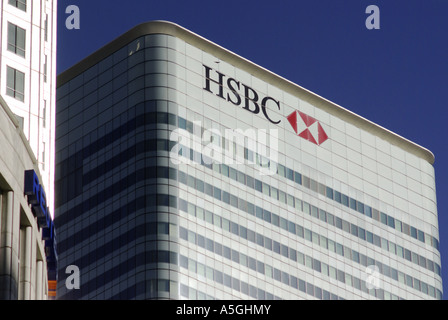 Canary Wharf London HSBC 8 Canada Square Stockfoto