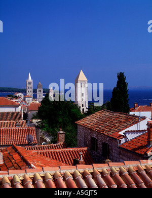 Insel Rab, Rab Stadt tagsüber Blick Stockfoto