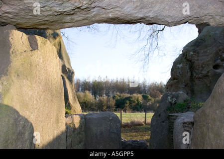 Wayland s Schmiede gekammert Dolmen in der Nähe von Uffington White Horse in Oxfordshire Stockfoto