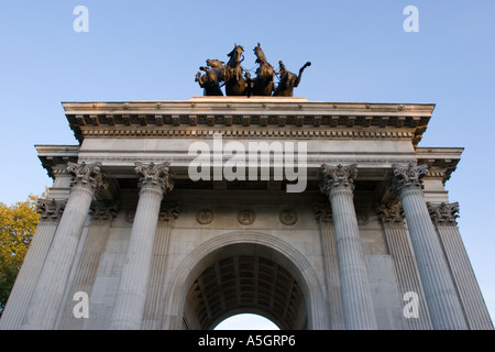 Die Wellington Arch in der Nähe von Hyde Park Corner in London Stockfoto