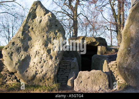 Wayland s Schmiede gekammert Dolmen in der Nähe von Uffington White Horse in Oxfordshire Stockfoto