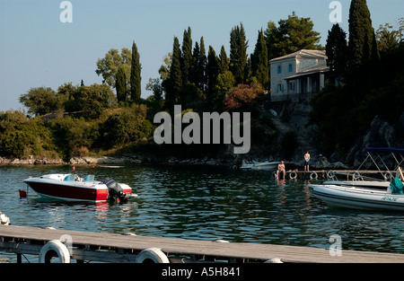 Agni Bucht auf Corfu Insel, Griechenland, Europa. Stockfoto