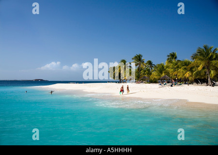 Atemberaubenden Strand von Palm Island in der Karibik Grenadinen Stockfoto