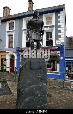 Owain Glyndwr Statue in Corwen, Wales Stockfoto