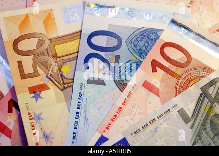 Euro-Währung-Banknoten Stockfoto