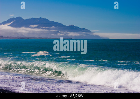 Wellen in Kaikoura Süd-Insel Neuseeland Stockfoto