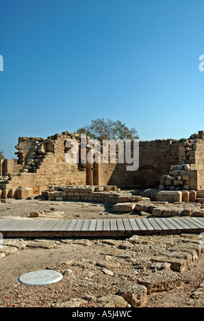 Überreste des Kreuzzugs Kirche 13. Jahrhundert in Caesarea Stockfoto