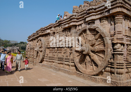 Sonne-Bügel, Konark, Orissa. Stockfoto