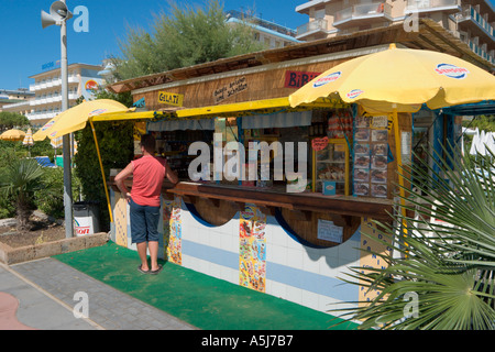 Strandbar, Lido de Jesolo, venezianische Riviera, Italien Stockfoto