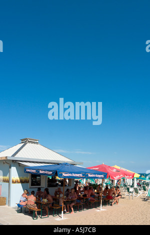 Strandbar, Lido de Jesolo, venezianische Riviera, Italien Stockfoto