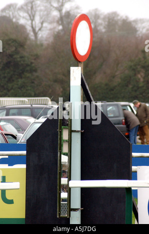 Britischen Pferderennen Ziellinie post UK Stockfoto