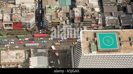 HMA102754 Luftaufnahme der Hubschrauberlandeplatz in Stadt Bangkok Thailand South East Asia Stockfoto
