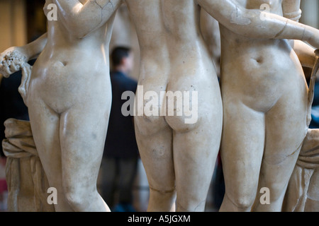 Die drei Grazien im Louvre Museum in Paris. Frankreich Stockfoto