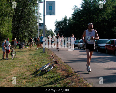 Marathon-Lauf in Helsinki Stockfoto