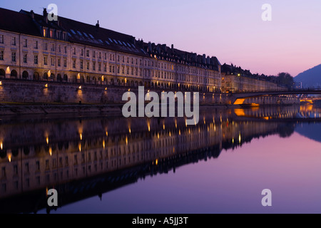 Quai Vauban. Besancon, Frankreich Stockfoto