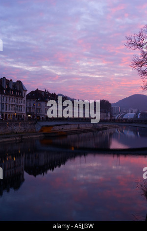 Quai Vauban. Besancon, Frankreich Stockfoto