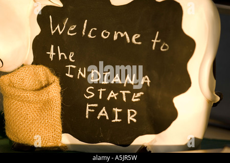 Willkommens-Schild an der Indiana State Fair in Indianapolis Indiana Stockfoto