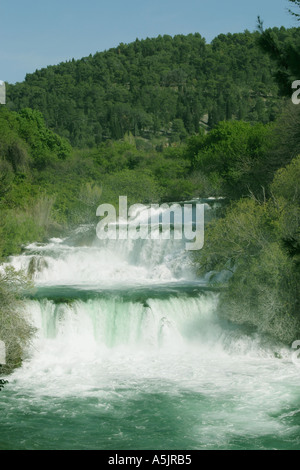 Skradin fällt Skradinski Buk Krka Nationalpark Kroatien Stockfoto