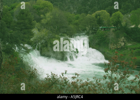 Skradin fällt Skradinski Buk Krka Nationalpark Kroatien Stockfoto