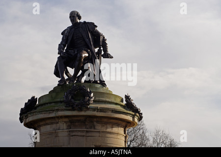 Shakespeare selbst auf Gower-Denkmal Stockfoto