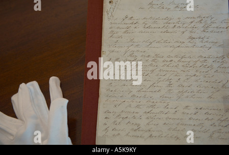 Memorandum über weibliche Krankenpflege in Armee Krankenhäuser Mai 1857 auf Edinburgh Nationalarchiv 9. März 2007 vorgestellt Stockfoto
