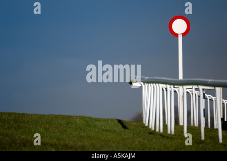 Die Winning Post in Brighton racecourse Stockfoto