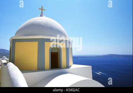 Mit Blick auf die Caldera-Santorini Stockfoto