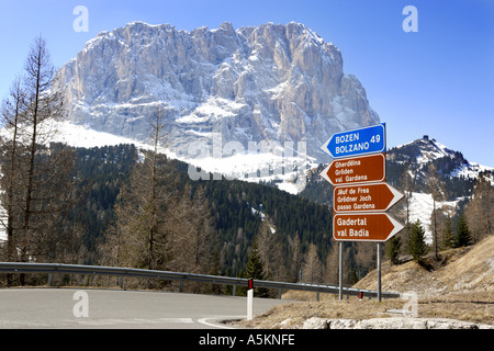 Sella Pass-Val Gardena-Südtirol-Italien Stockfoto