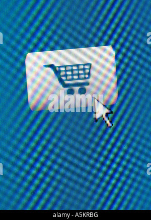 Screenshot des hinzufügen zum Warenkorb-Button für Online-shopping Stockfoto