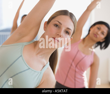 Nahaufnahme von Frau Ausübung Stockfoto