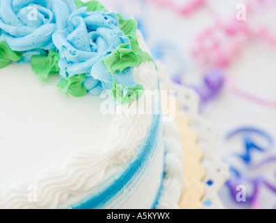 Nahaufnahme von dekorierten Kuchen Stockfoto