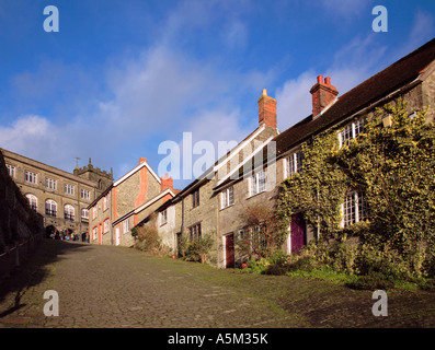 Hütten am Gold Hill in Shaftesbury Dorf-Dorset-England Stockfoto