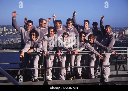 Gruppe von kletterern an der Sydney Harbour Bridge Sydney Australien Stockfoto