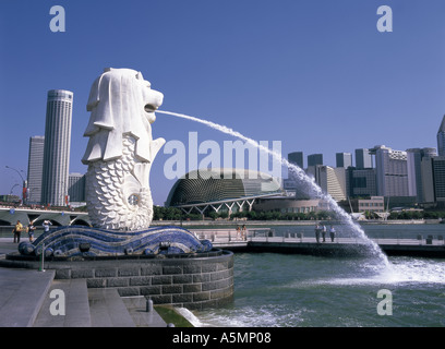 Merlion am Marina Bay-Singapur Stockfoto