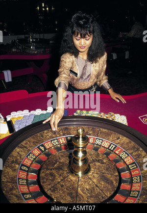 Roulette-Rad in Luxor Kasino Las Vegas USA Stockfoto
