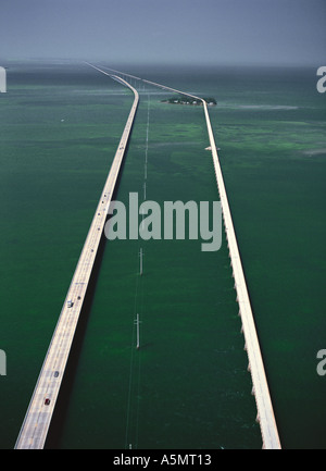 Luftaufnahme der Seven Mile Bridge in Key West Florida USA Stockfoto