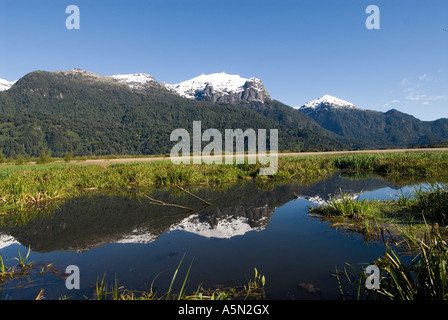 Chile See Land schöne Landschaft des Lake Country auf Peulla in den Anden Stockfoto