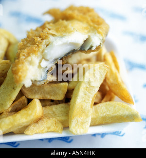 eine Portion Fish &amp; chips Stockfoto