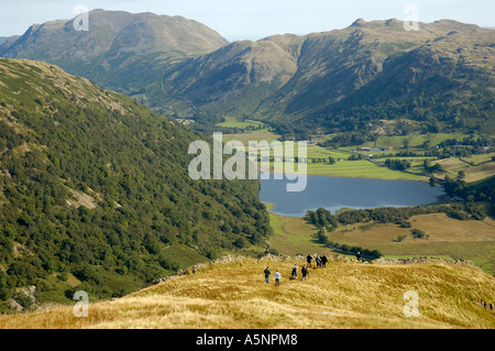 Blick Norden Brüder Wasser vom hohen Hartsop Dodd Lake District England Stockfoto